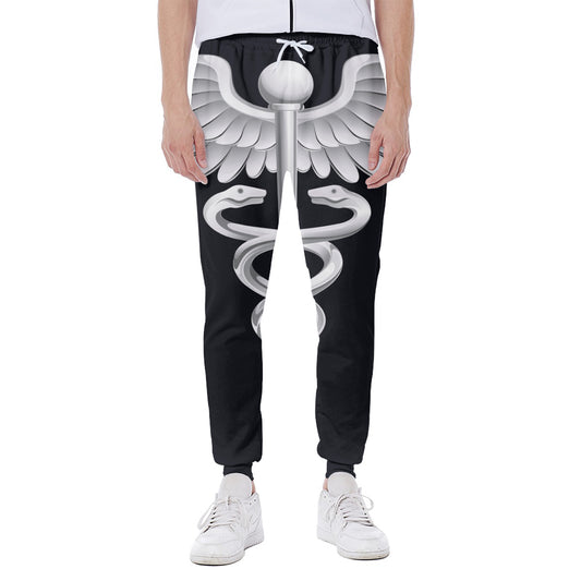 Caduceus Symbol Of Medicine Print Scuba Joggers