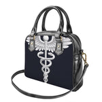 Caduceus Symbol Of Medicine Print Shoulder Handbag