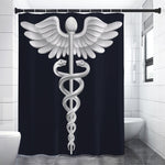 Caduceus Symbol Of Medicine Print Shower Curtain