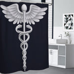 Caduceus Symbol Of Medicine Print Shower Curtain