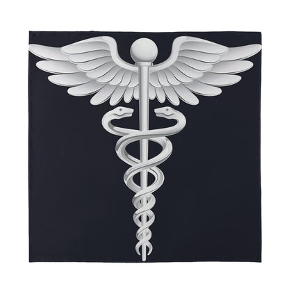 Caduceus Symbol Of Medicine Print Silk Bandana