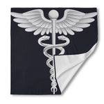 Caduceus Symbol Of Medicine Print Silk Bandana