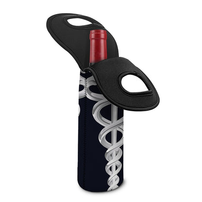 Caduceus Symbol Of Medicine Print Single Neoprene Wine Tote