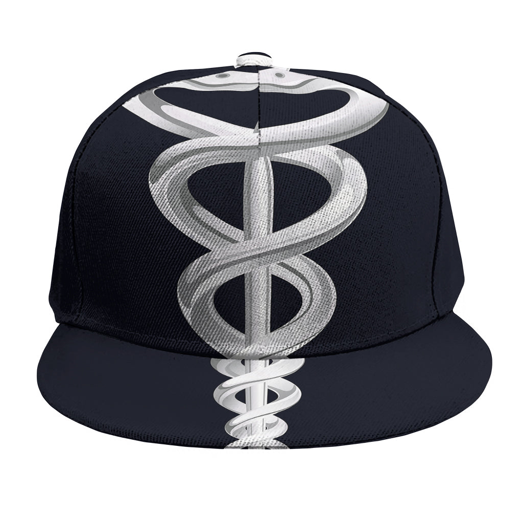 Caduceus Symbol Of Medicine Print Snapback Cap