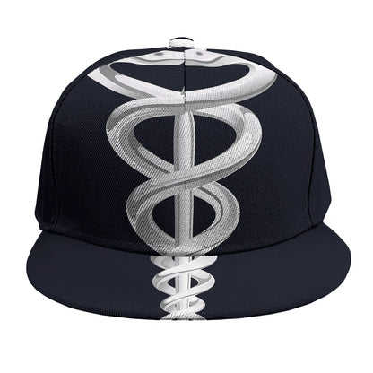 Caduceus Symbol Of Medicine Print Snapback Cap
