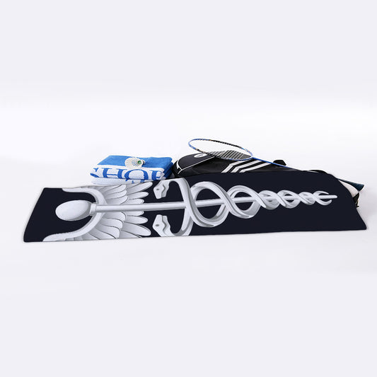 Caduceus Symbol Of Medicine Print Sports Towel