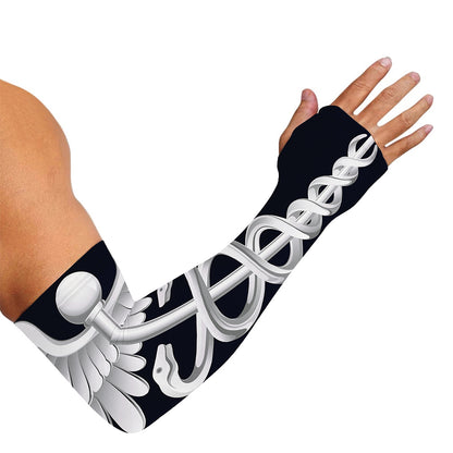 Caduceus Symbol Of Medicine Print Sun Protection Arm Sleeves