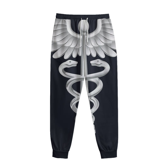 Caduceus Symbol Of Medicine Print Sweatpants