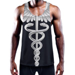 Caduceus Symbol Of Medicine Print Training Tank Top