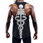 Caduceus Symbol Of Medicine Print Training Tank Top
