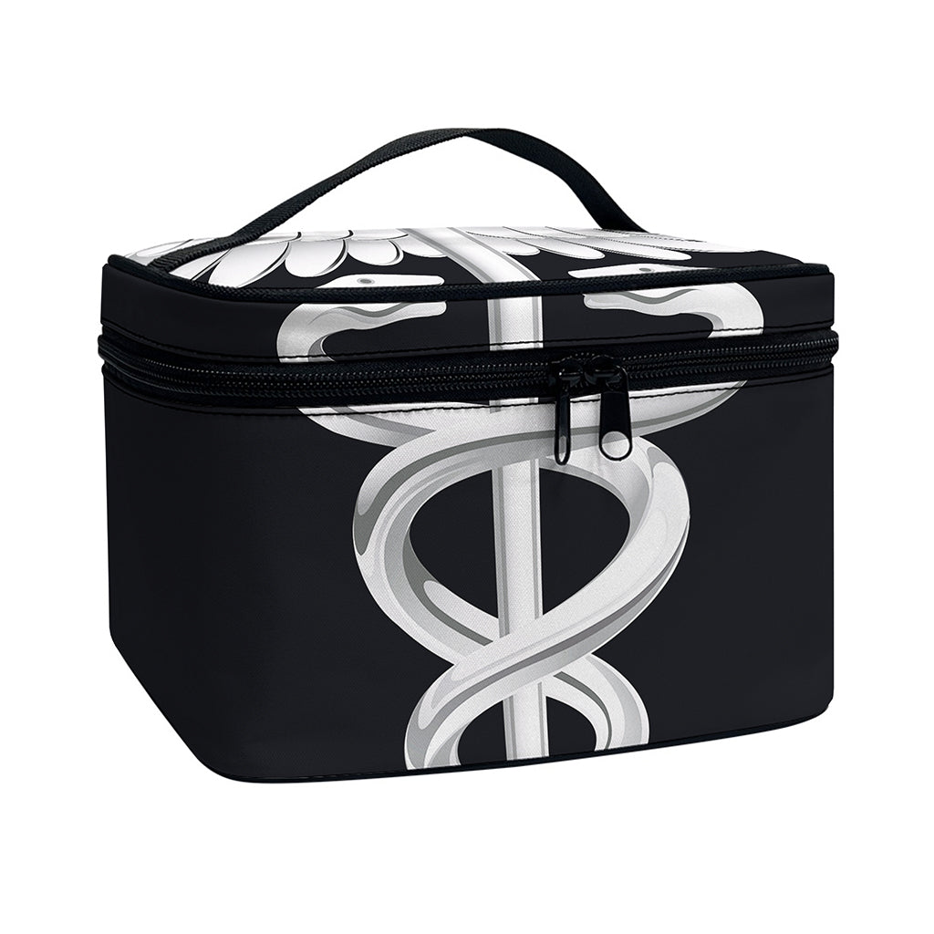 Caduceus Symbol Of Medicine Print Travel Makeup Bag
