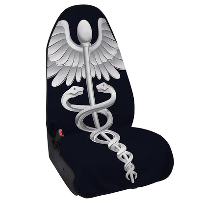 Caduceus Symbol Of Medicine Print Waterproof Car Seat Cover