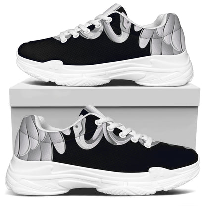 Caduceus Symbol Of Medicine Print White Chunky Shoes