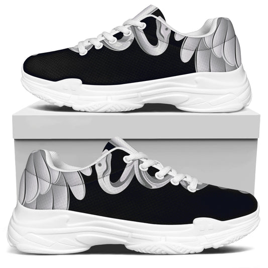 Caduceus Symbol Of Medicine Print White Chunky Shoes
