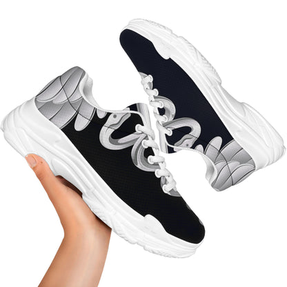Caduceus Symbol Of Medicine Print White Chunky Shoes