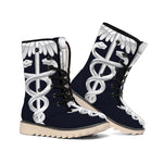 Caduceus Symbol Of Medicine Print Winter Boots