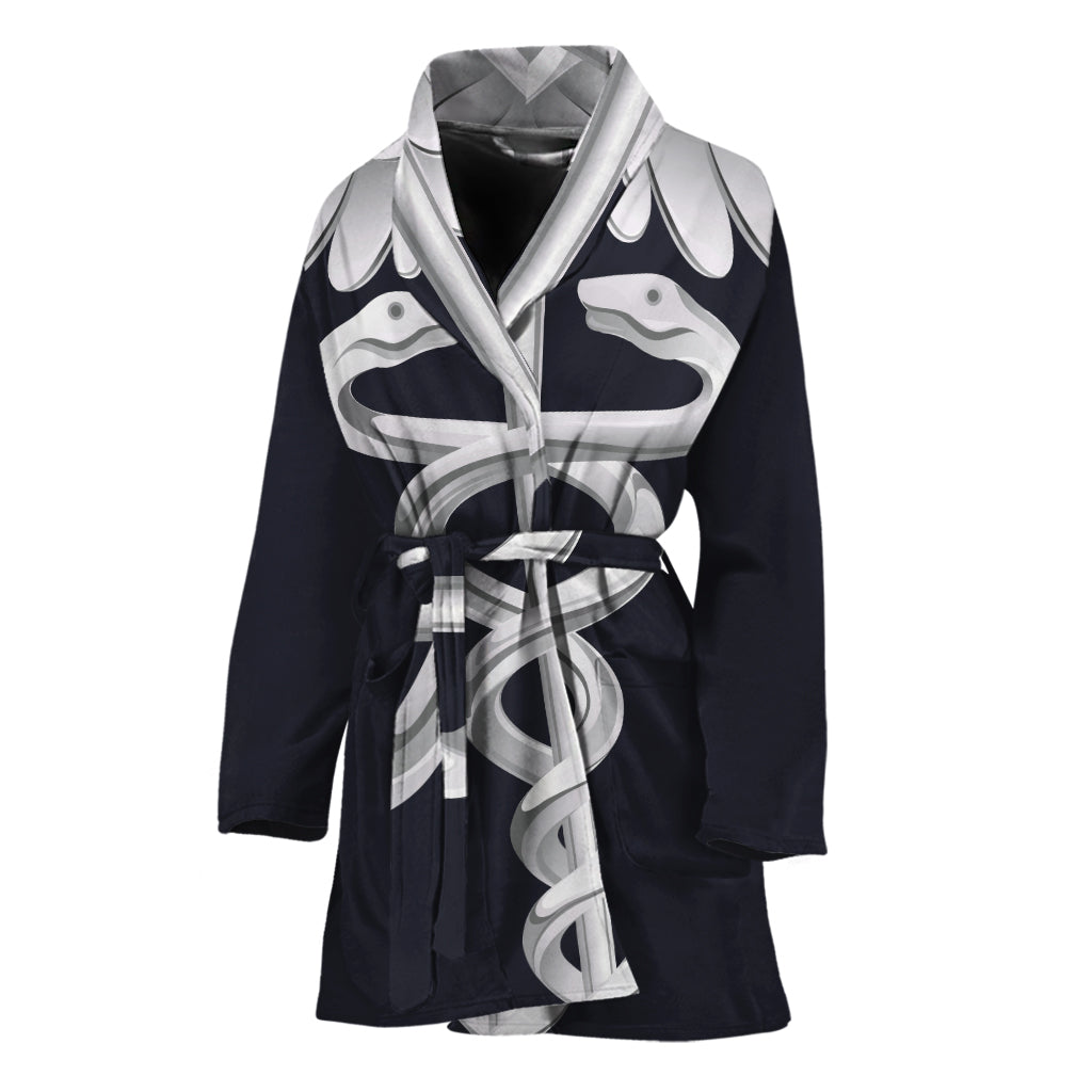 Caduceus Symbol Of Medicine Print Women's Bathrobe