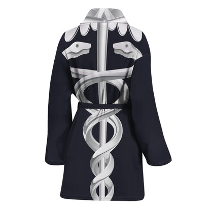 Caduceus Symbol Of Medicine Print Women's Bathrobe