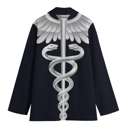 Caduceus Symbol Of Medicine Print Women's Blazer