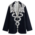 Caduceus Symbol Of Medicine Print Women's Cotton Blazer