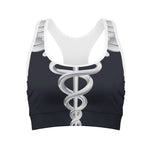 Caduceus Symbol Of Medicine Print Women's Sports Bra