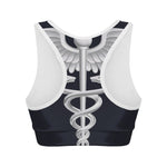 Caduceus Symbol Of Medicine Print Women's Sports Bra