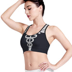 Caduceus Symbol Of Medicine Print Women's Sports Bra