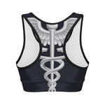 Caduceus Symbol Of Medicine Print Women's Sports Bra