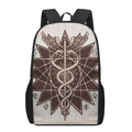 Caduceus Symbol Print 17 Inch Backpack