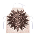 Caduceus Symbol Print Adjustable Apron