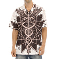 Caduceus Symbol Print Aloha Shirt