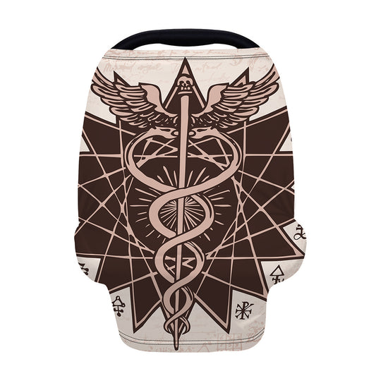 Caduceus Symbol Print Baby Seat Cover