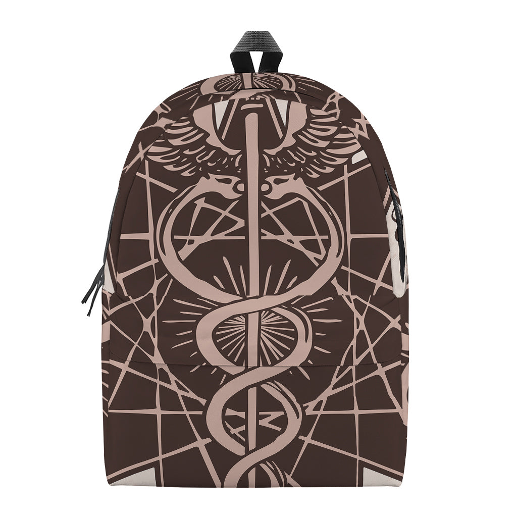 Caduceus Symbol Print Backpack