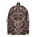 Caduceus Symbol Print Backpack