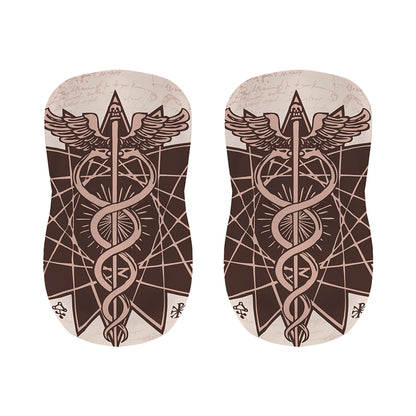 Caduceus Symbol Print Bar Stool Covers