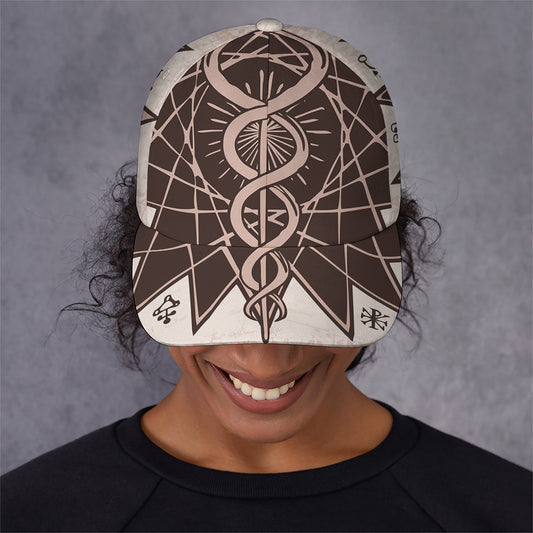Caduceus Symbol Print Baseball Cap