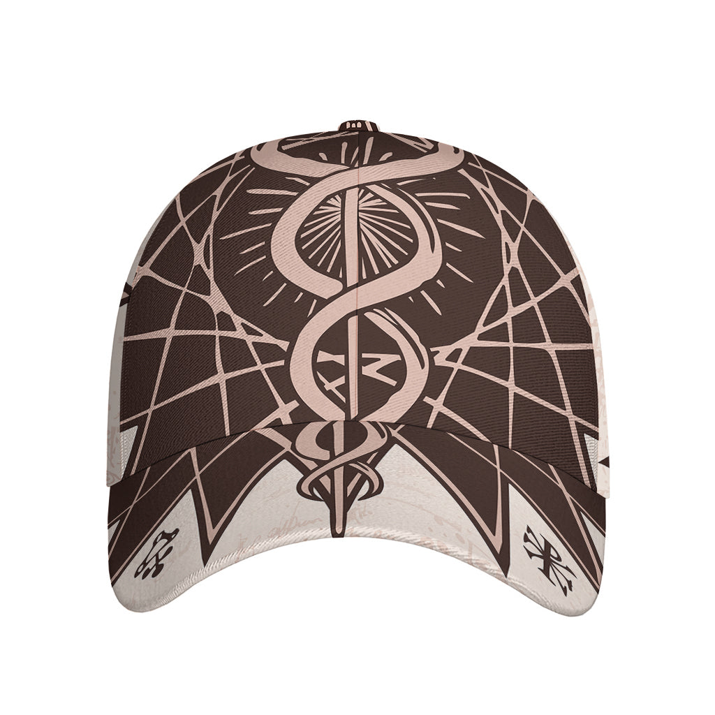 Caduceus Symbol Print Baseball Cap