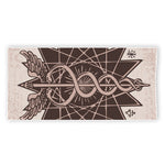Caduceus Symbol Print Beach Towel