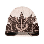 Caduceus Symbol Print Beanie