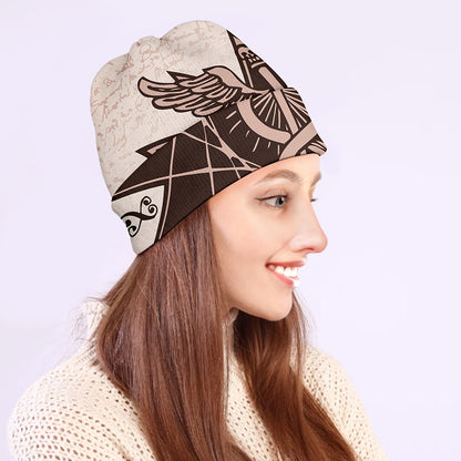 Caduceus Symbol Print Beanie
