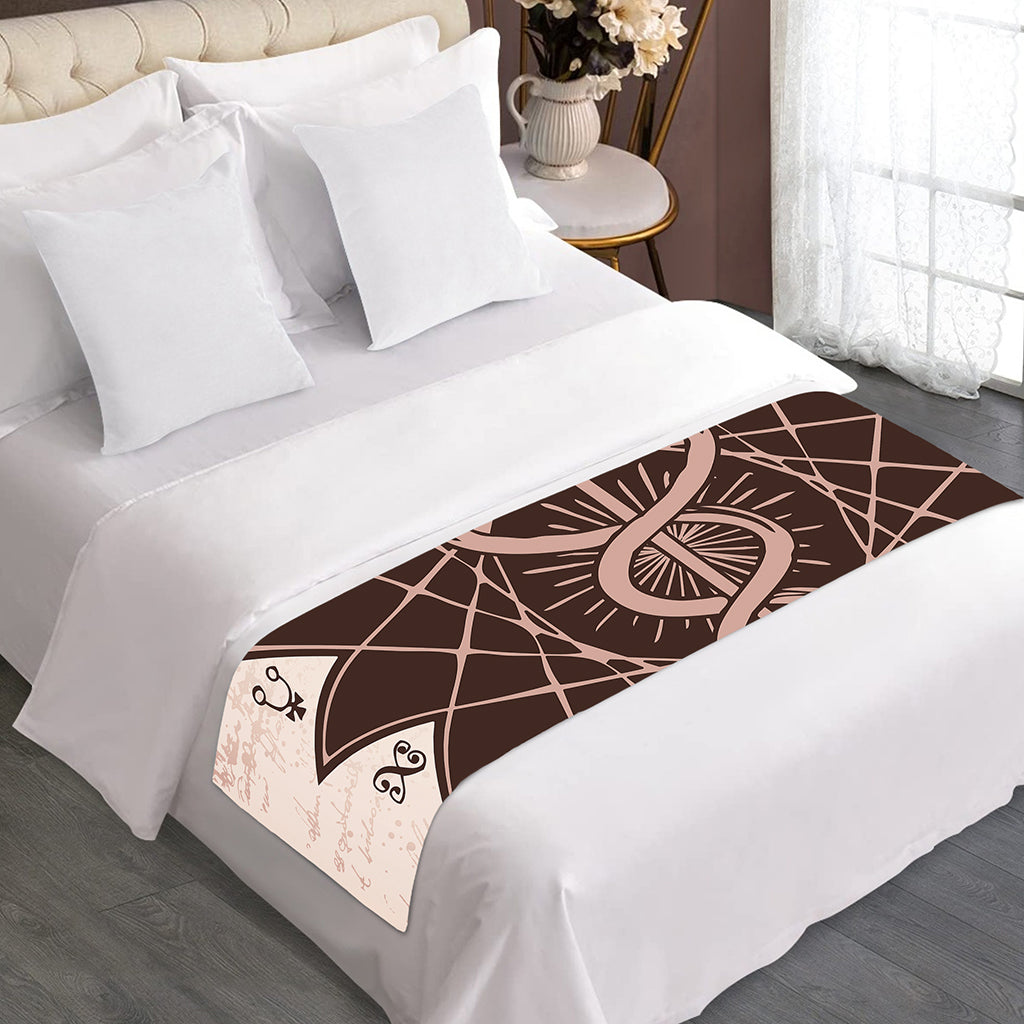 Caduceus Symbol Print Bed Runner