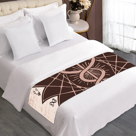 Caduceus Symbol Print Bed Runner