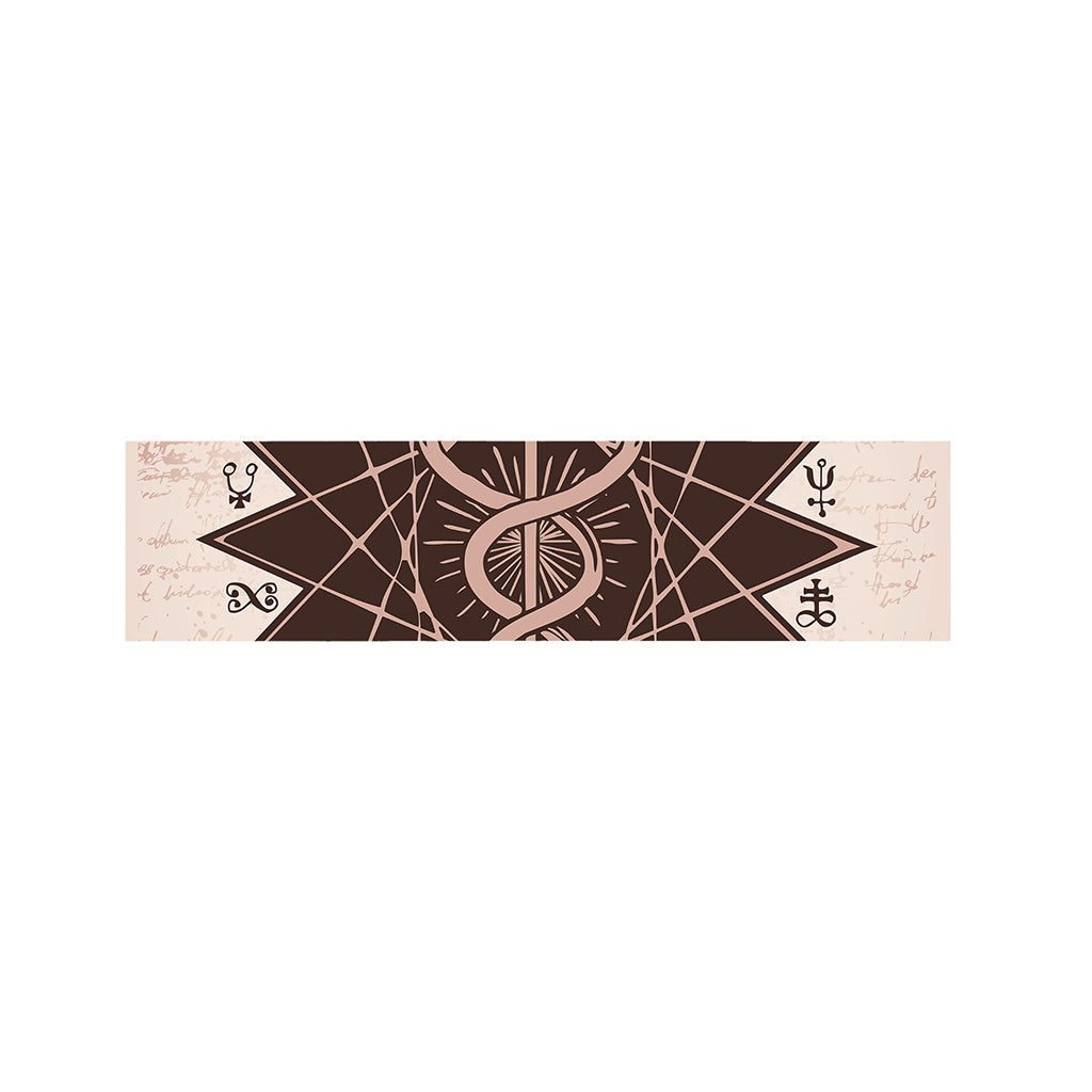 Caduceus Symbol Print Bed Runner