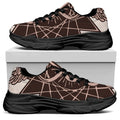 Caduceus Symbol Print Black Chunky Shoes