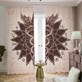 Caduceus Symbol Print Dimout Pencil Pleat Curtains