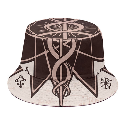 Caduceus Symbol Print Bucket Hat