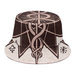 Caduceus Symbol Print Bucket Hat