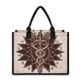 Caduceus Symbol Print Canvas Tote Bag