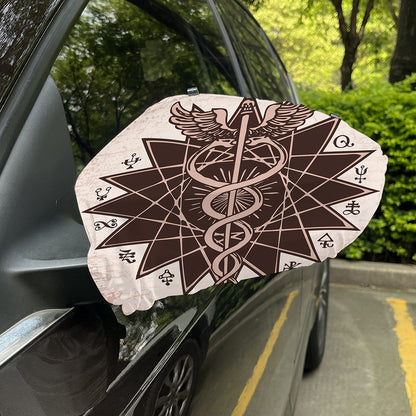 Caduceus Symbol Print Car Side Mirror Covers