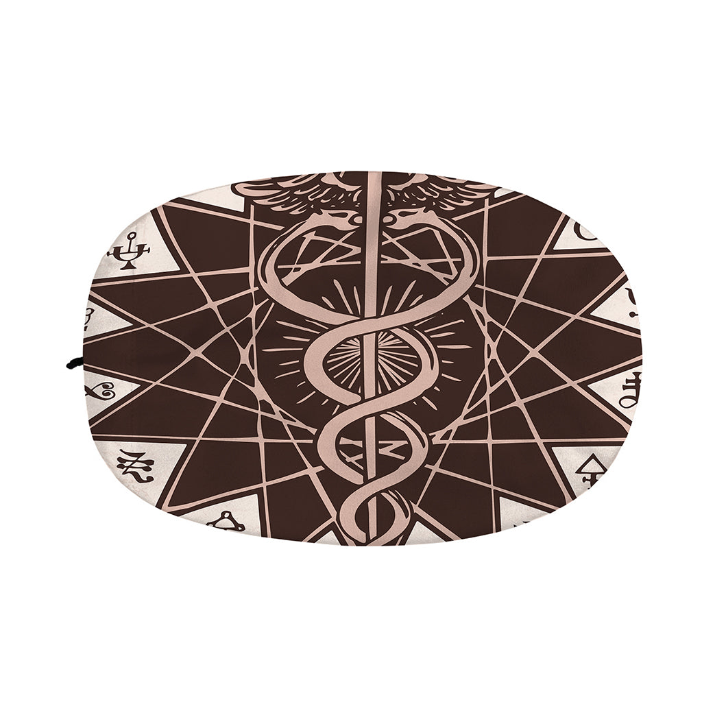 Caduceus Symbol Print Car Side Mirror Covers